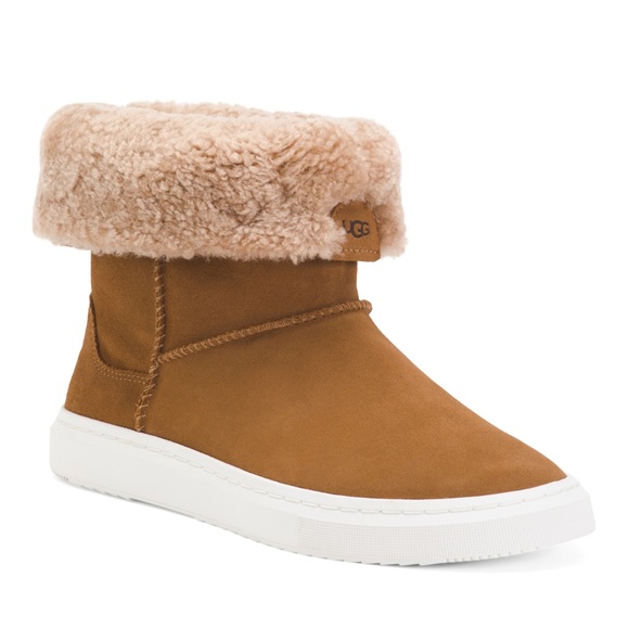 UGG Suede Chestnut Alameda Cuffable Boots - Picture 3 of 3